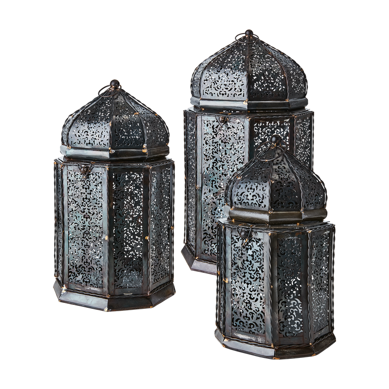 Affari of Sweden ORYX Lykta, set om 3, Svart