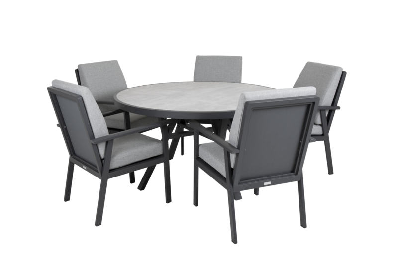 Brafab Samvaro Karmstol Antracit/Grå