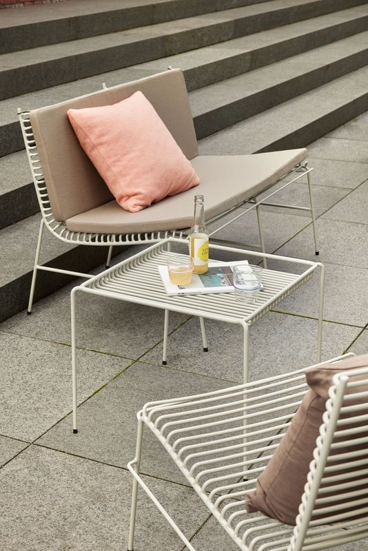 Hübsch String bänk ljusgrå 122x75xH80 cm