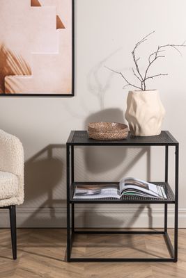 Venture Home Netz Sidobord i Svart Stål