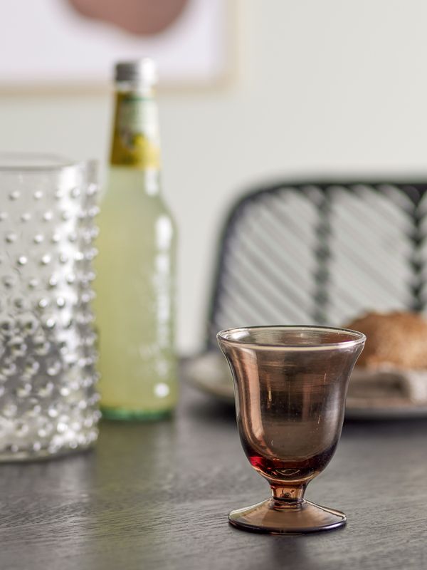 Bloomingville Florentine Wine Glas, Brun, Recycled Glas - 12-pack