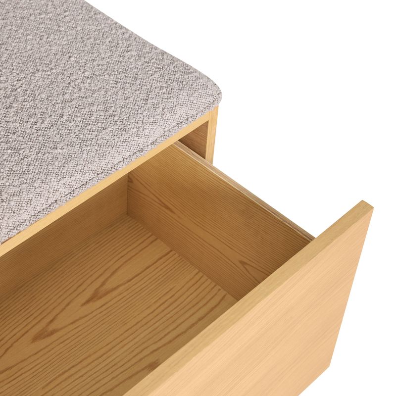 Hübsch Alcove Bänk Ljusgrå 90x47xh45cm