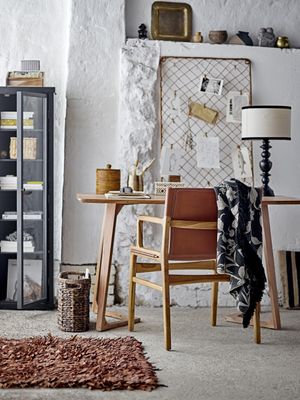 Bloomingville Ollie loungestol, brun läder