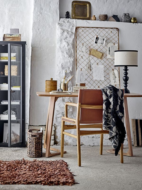 Bloomingville Ollie loungestol, brun läder