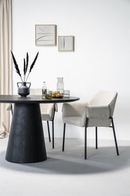 Eleonora Matbord Aron Rund 130x76 - Svart