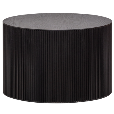 WOOOD SANNE Runt Sidobord MDF Svart