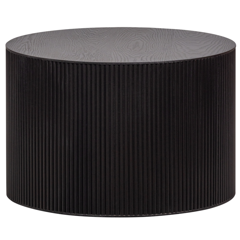 WOOOD SANNE Runt Sidobord MDF Svart