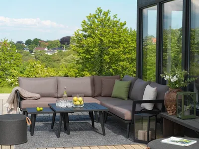 Brafab Villac 2-sits modul vit/brun