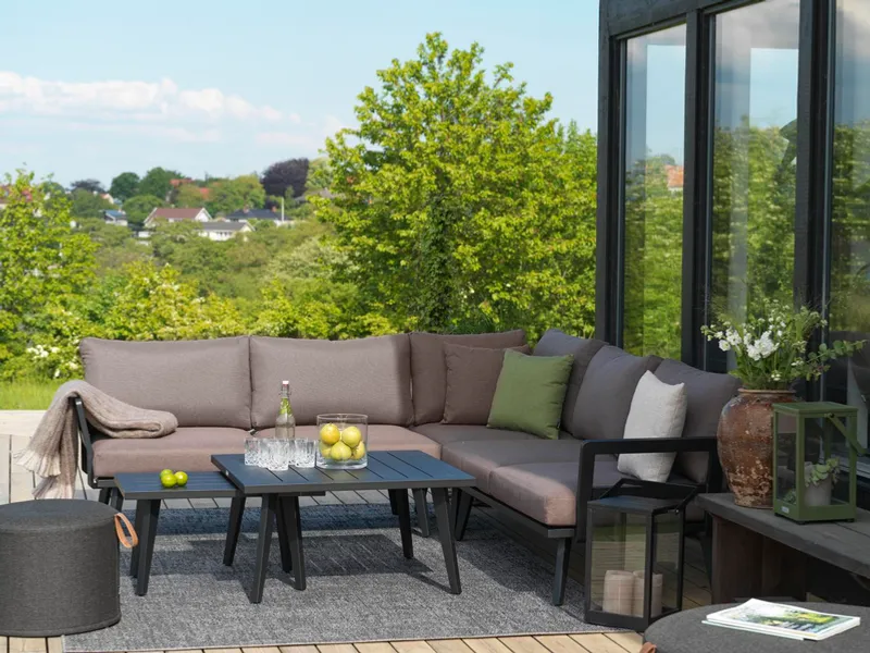 Brafab Villac 2-sits modul vit/brun