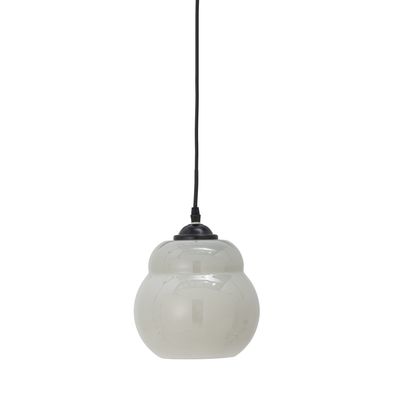 Bloomingville Motella Taklampa, Grå, Glas, Ø19xH18 cm