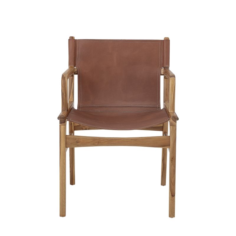 Bloomingville Ollie Fåtölj, Brun, Läder, L55xH84xW60 cm