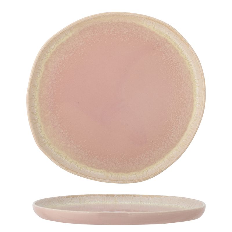 Bloomingville Louisa Tallrik, Rose, Stengods - 6-pack