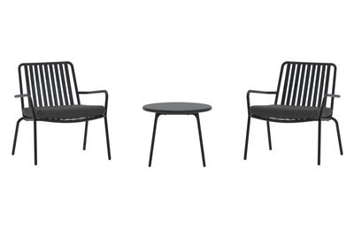 Venture Home Mykonos Lounge Set Svart