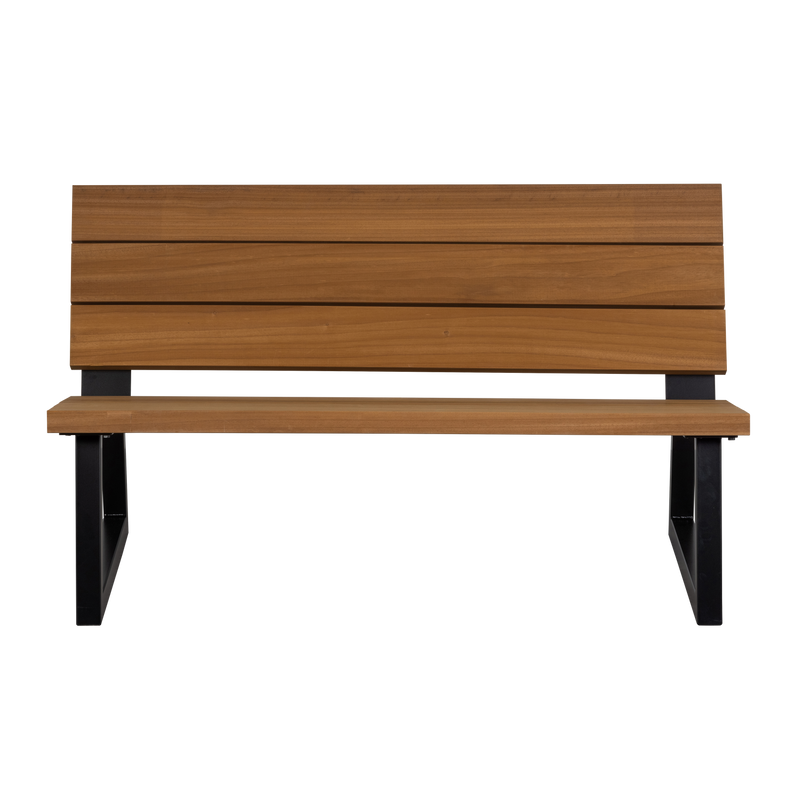 WOOOD Banco Trädgårdsbänk i Ayous Trä och Metall
