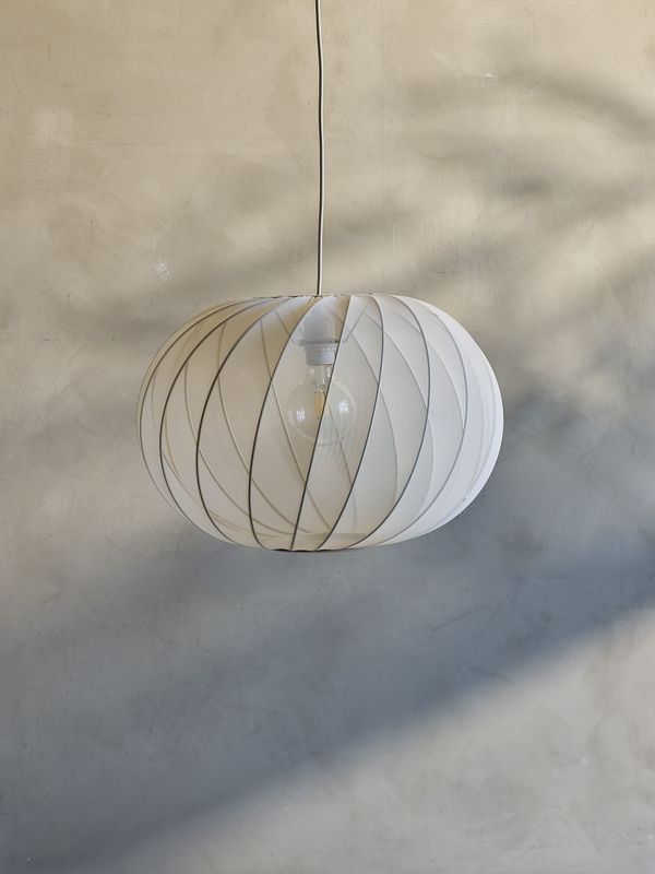 Bloomingville Piola Taklampa, Natur, Polyester, Ø50xH35 cm
