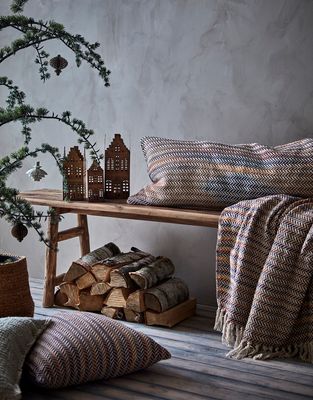 Affari of Sweden VILLAGE Ljuslykta Hus, Set om 3, Mässingsfärgad