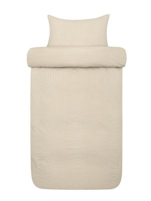 Høie Luna påslakanset beige 150x210 cm 2 delar