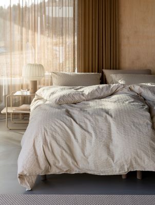 Høie Luna påslakanset beige 150x210 cm 2 delar