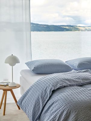 Høie Luna påslakanset zenblå 150x210 cm 2 delar