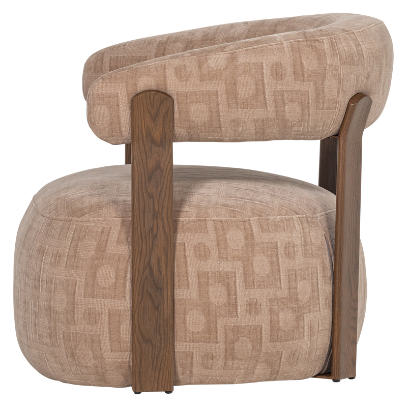 WOOOD Foon Fåtölj med 3D-Strukturerad Sandfärg