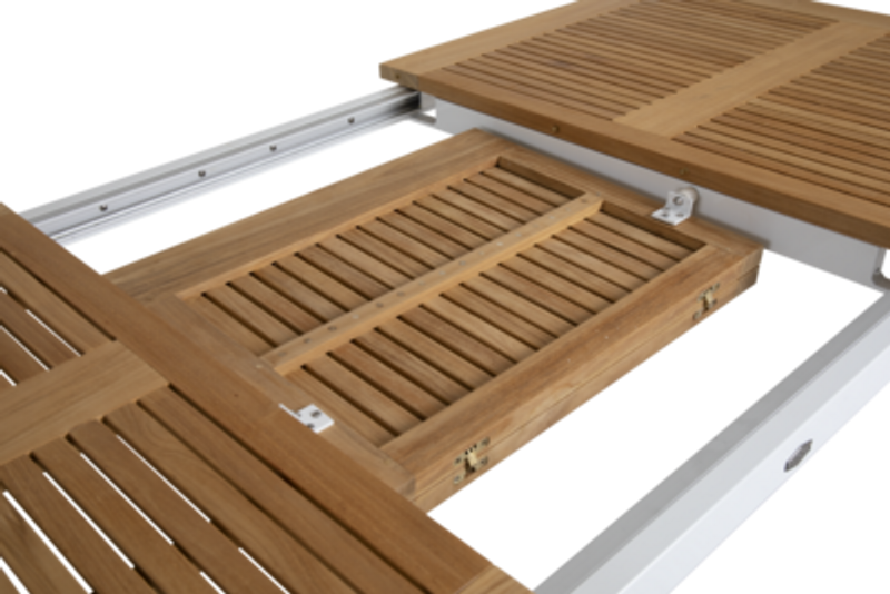 Brafab Lyon Matbord 100x224-304 cm i Khaki och Teak