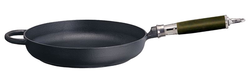 Ronneby Bruk, Stekpanna Gjutjärn 28 cm Rund Kant & Silikonklätt Handtag