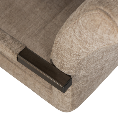 WOOOD Bas Matstol i Vävd Tyg Sand Melange 2 st