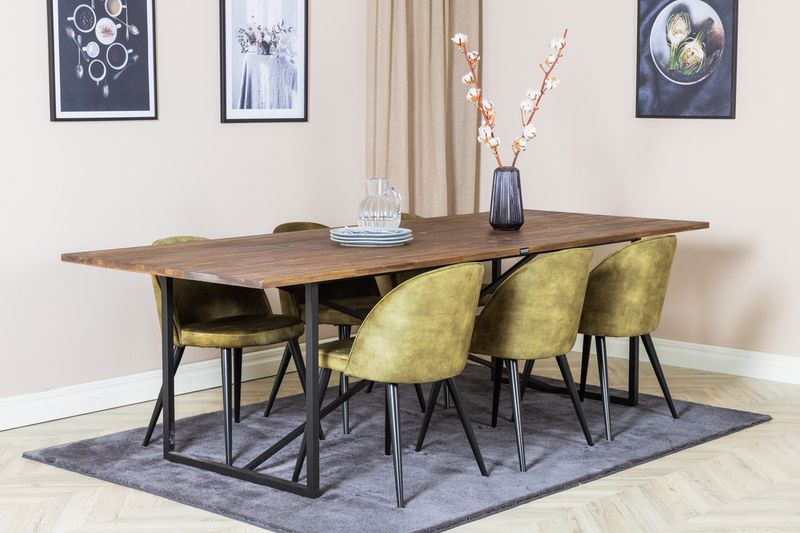 Venture Home Padang,Velvet Rektangulär Matgrupp