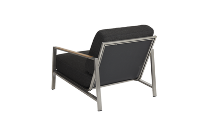 Brafab Naos fåtölj rostfritt stål/nearly black