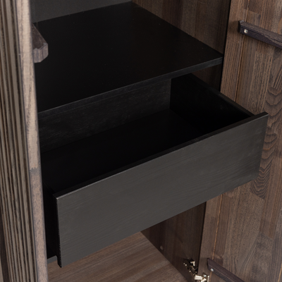 WOOOD New Gravure Skåp med Låda i Askfanér Espresso