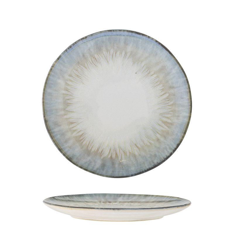 Bloomingville Calen Tallrik, Blå, Stengods 18 cm 6-pack