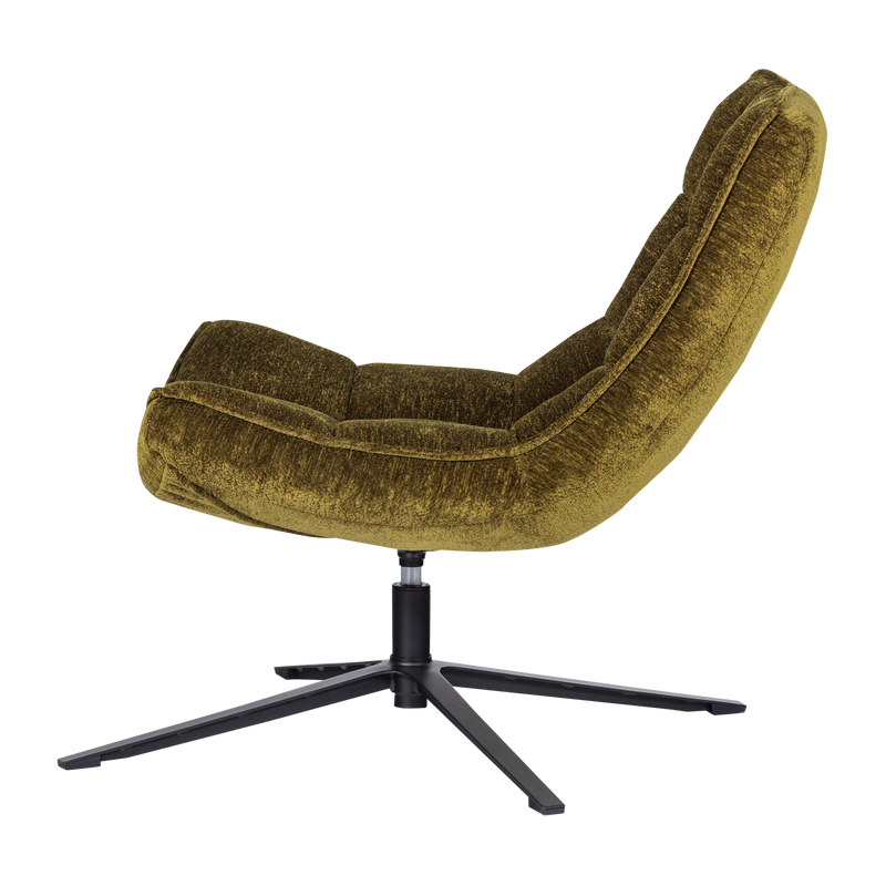 WOOOD Maudi Snurrfåtölj i Grön Chenille