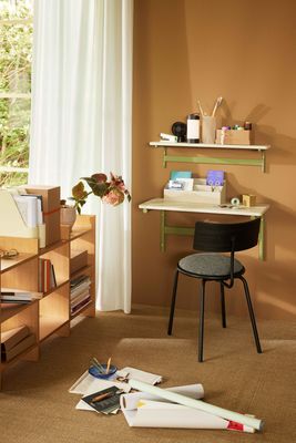 Hübsch Koi Väggmonterat Skrivbord Grön/Grå 80x40xh39cm