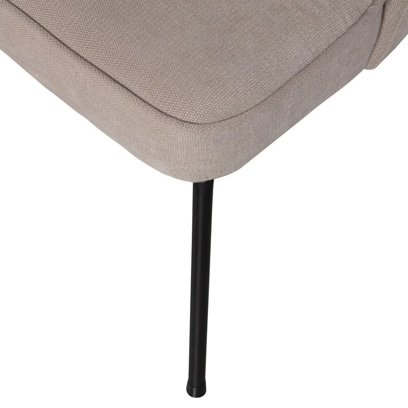 WOOOD Vogue Matstol i Vävd Sandfärgad Tyg 2 st