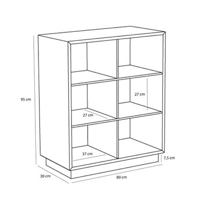 Hübsch Disco Hylla Liten Natur 80x30xh95cm