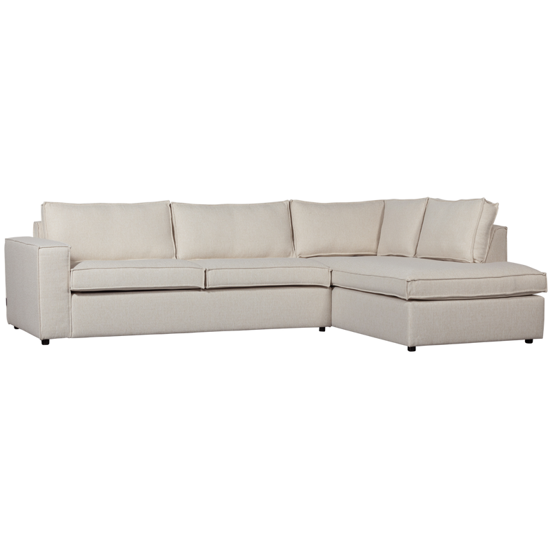 WOOOD Thomas Hörnsoffa Höger Vävda Tyg Natur