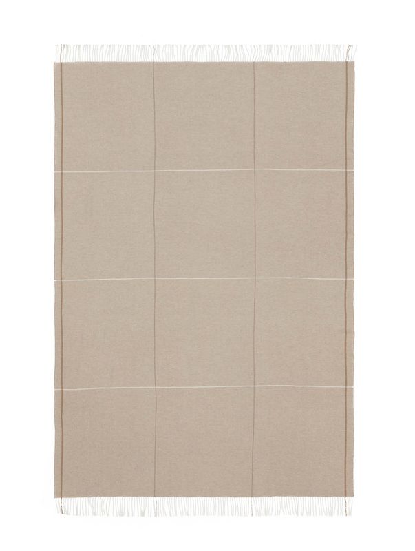 Høie Monte Viso ullpläd beige 130x200 cm