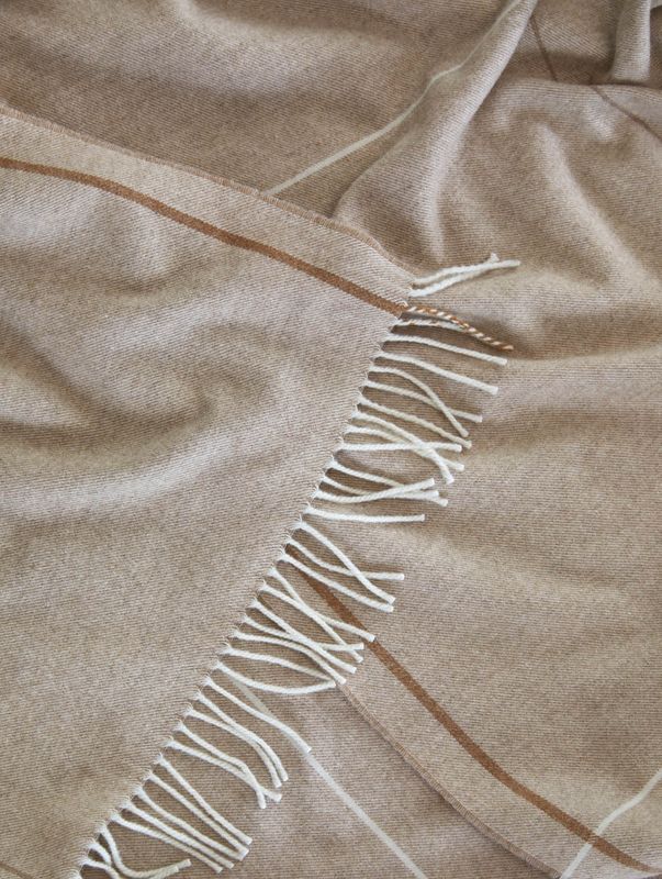 Høie Monte Viso ullpläd beige 130x200 cm