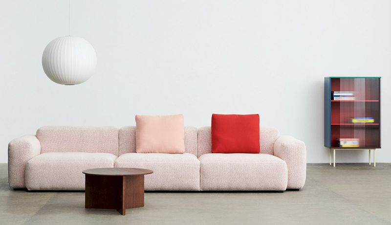 HAY Mags Soft Low Armrest soffa 3-sits kombination 1, Sense Forest