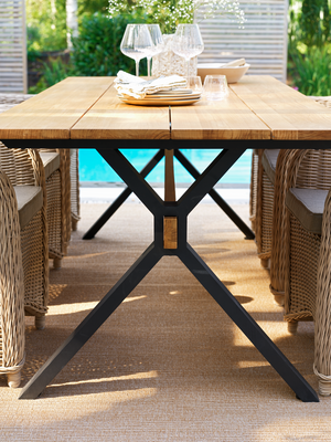 Brafab Mark Matbord Svart/Teak