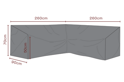 Brafab Möbelskydd Hörnsoffa 260/260x70x90 cm Premium