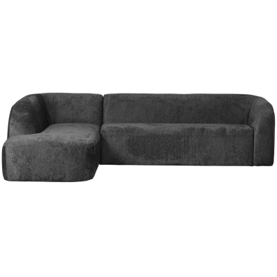 WOOOD SLOPING Hörnsoffa Vänster Struktur Sammet Berg
