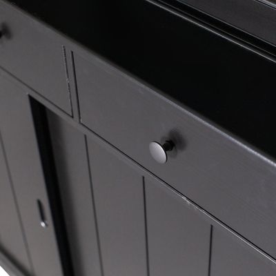 WOOOD Lagos Buffetskåp i Svart Furu