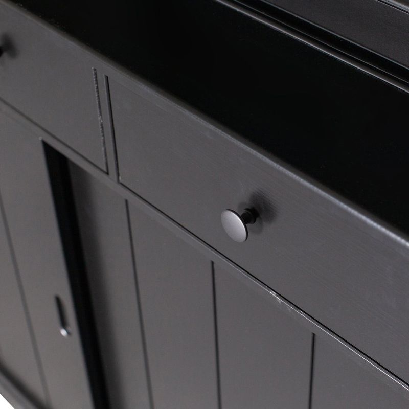 WOOOD Lagos Buffetskåp i Svart Furu