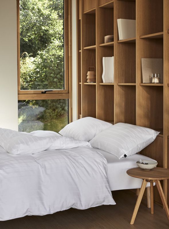 Høie Milano påslakanset vit 220x220 cm 3 delar