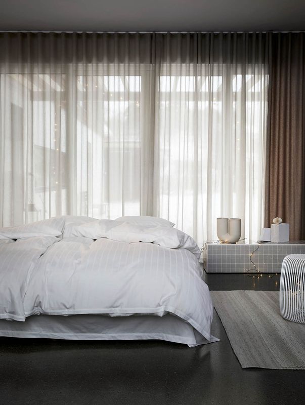 Høie Milano påslakanset vit 220x220 cm 3 delar
