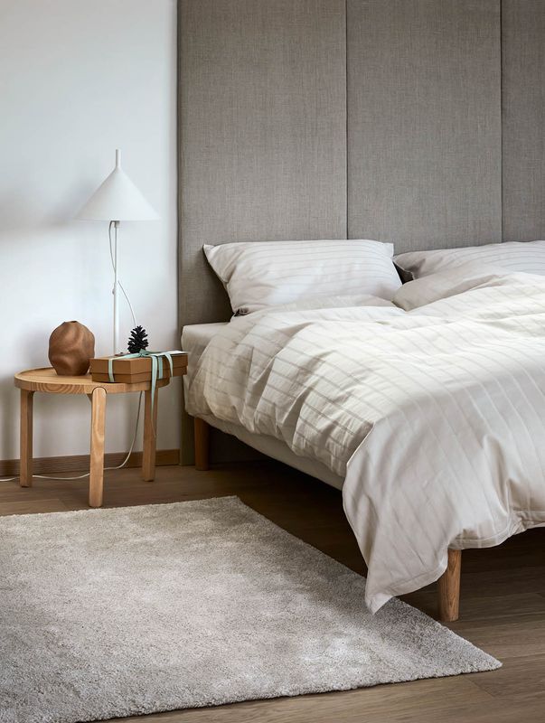 Høie Milano påslakanset ljus beige 150x210 cm 2 delar