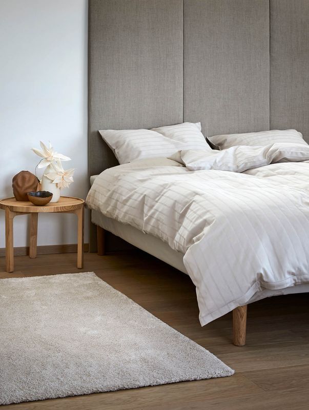Høie Milano påslakanset ljus beige 150x210 cm 2 delar