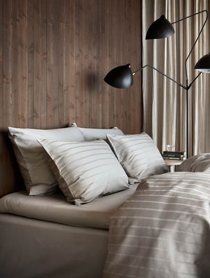 Høie Milano påslakanset dämpat grå 150x210 cm 2 delar