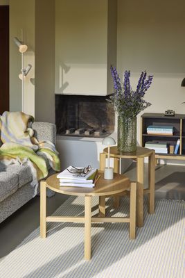 Hübsch Four Soffbord Natur (set om 2) ø68xh42cm, ø48xh55cm